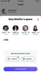 Join Twitter Spaces