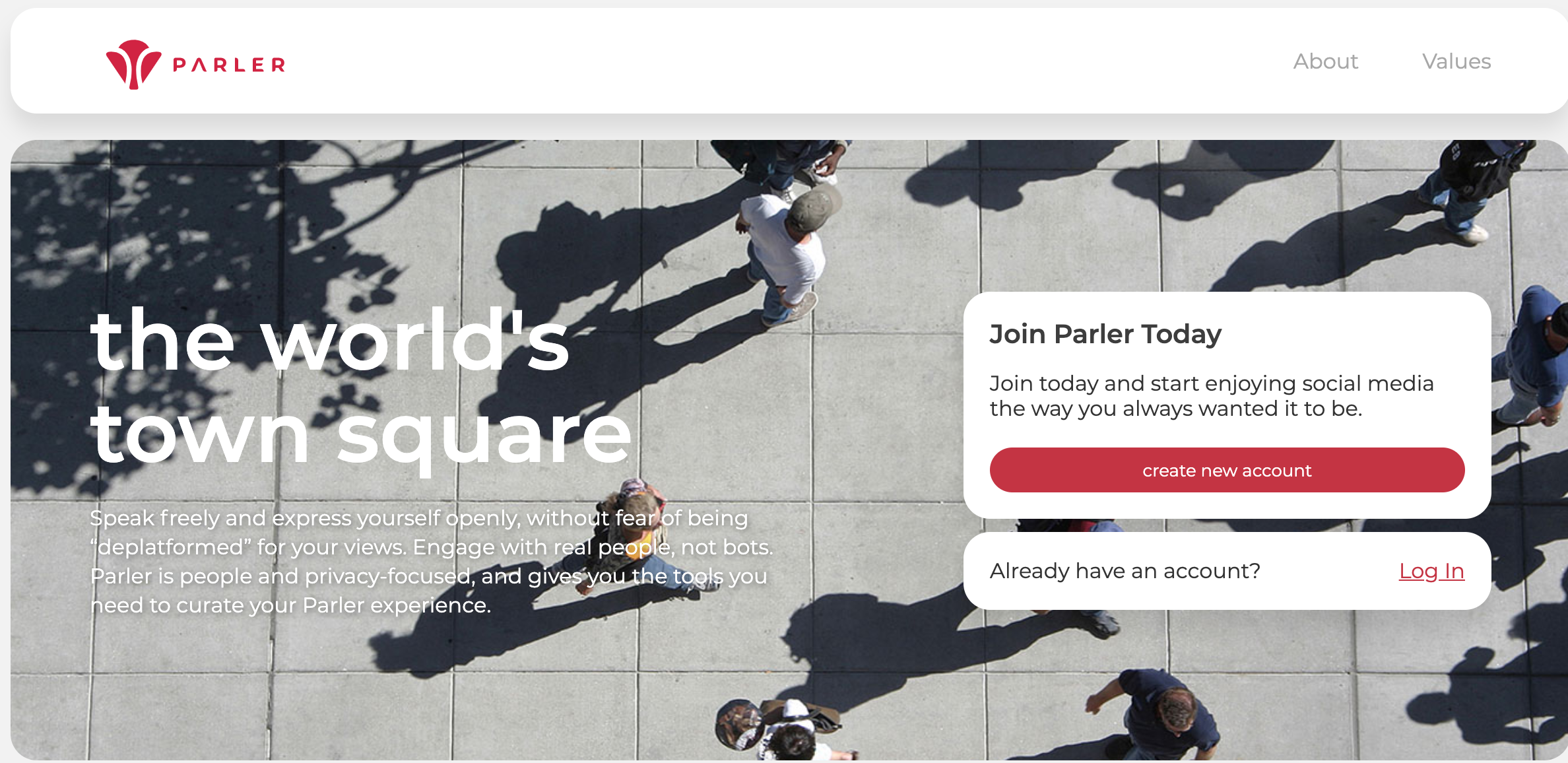 Parler website back online